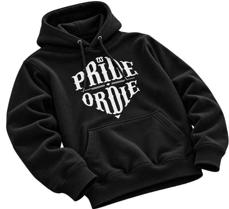 PRIDE OR DIE Reckless hoodie -black